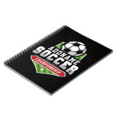 サッカーカスタマイズADD文字Varsityチームプレーヤー ノートブック (左側)