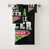 サッカーカスタマイズADD文字Varsityチームプレーヤー バスタオルセット (インサイチュ)