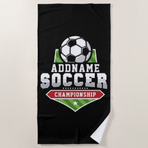 サッカーカスタマイズADD文字Varsityチームプレーヤー ビーチタオル