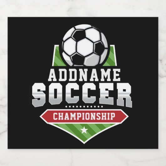 サッカーカスタマイズADD文字Varsityチームプレーヤー ビールラベル (シングルラベル)