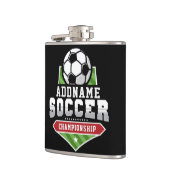 サッカーカスタマイズADD文字Varsityチームプレーヤー フラスク (左)