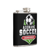 サッカーカスタマイズADD文字Varsityチームプレーヤー フラスク (右)