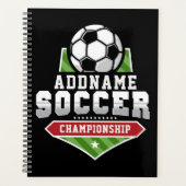 サッカーカスタマイズADD文字Varsityチームプレーヤー プランナー手帳 (正面)