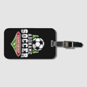 サッカーカスタマイズADD文字Varsityチームプレーヤー ラゲッジタグ (正面横)