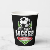 サッカーカスタマイズADD文字Varsityチームプレーヤー 紙コップ (正面)