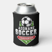 サッカーカスタマイズADD文字Varsityチームプレーヤー 缶クーラー (缶裏面)