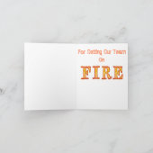 サッカーカスタムのクールサンキューカードを燃やす サンキューカード (内部)