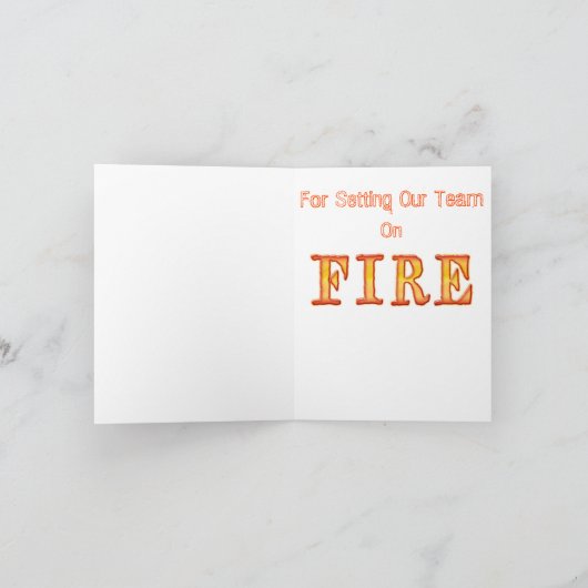 サッカーカスタムのクールサンキューカードを燃やす サンキューカード (内部)