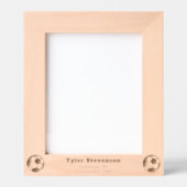 サッカーカスタムのサッカー選手モノグラムの レーザー彫刻フレーム (正面)