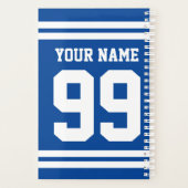 サッカーカスタムのスポーツジャージーの番号と名前 プランナー手帳 (裏面)