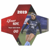 サッカーカスタムのボールを赤 サッカーボール (フラット)