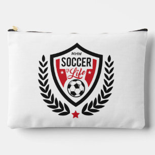 サッカーカスタムのモノグラムロゴ アクセサリーポーチ