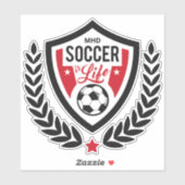 サッカーカスタムのモノグラムロゴ シール (シート)