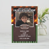 サッカーカスタムの写真バースデーパーティ招待状 招待状 (スタンド正面)