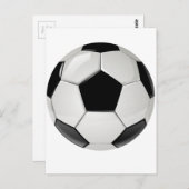 サッカーカスタムの白黒ボール ポストカード (正面/裏面)