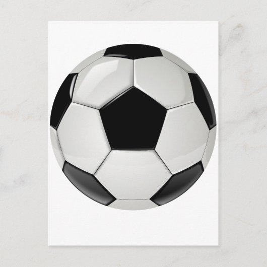 サッカーカスタムの白黒ボール ポストカード (正面)