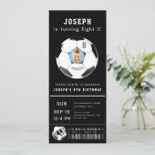 サッカーカスタムイベントチケット誕生日 招待状 (スタンド正面)