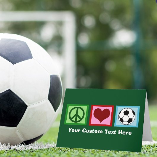 サッカーカスタムグリーンクリスマス シーズンカード