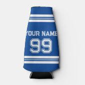 サッカーカスタムジャージー州番号アスレチックストライプ選手 ボトルクーラー (正面)