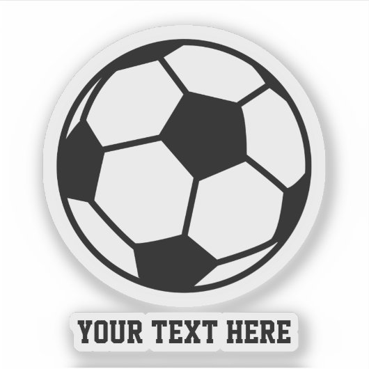サッカーカスタムデカールのロゴ付きシール シール (正面)