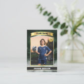 サッカーカスタムトレーディングカードグリーン金ゴールドスタジアム コーリングカード (スタンド正面)