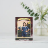 サッカーカスタムトレーディングカードレッド金ゴールドスタジアム コーリングカード (スタンド正面)