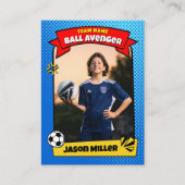 サッカーカスタムトレーディングカード、漫画サッカーカード コーリングカード (正面)