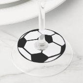 サッカーカスタムパーティーカラーワイングラスラベル ワイングラスタグ (クローズアップ)