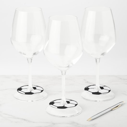 サッカーカスタムパーティーカラーワイングラスラベル ワイングラスタグ (セット)