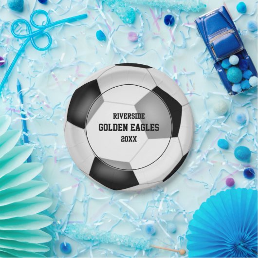 サッカーカスタムパーティースポーツ宴会紙プレート ペーパープレート (パーティー)