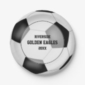 サッカーカスタムパーティースポーツ宴会紙プレート ペーパープレート (正面)