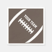 サッカーカスタムパーティーチーム名または文字スポーツ スタンダードカクテルナプキン (正面)
