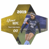 サッカーカスタムボールを黄色にスライス サッカーボール (フラット)