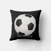 サッカーカスタムボールパーソナライズされた枕 クッション (裏面)