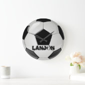 サッカーカスタムボール時計 ラージ壁時計 (ホーム)
