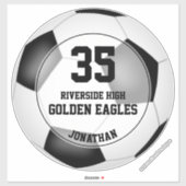 サッカーカスタムボール選手スクールマスコット名 シール (シート)