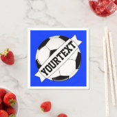 サッカーカスタムボール選手チーム名パーソナライズされた スタンダードカクテルナプキン (インサイチュ)