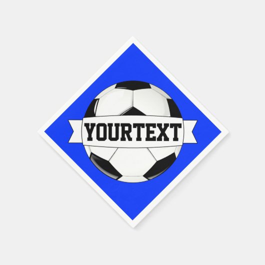 サッカーカスタムボール選手チーム名パーソナライズされた スタンダードカクテルナプキン (角)