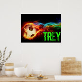 サッカーカスタムポーザーの子供たちが愛する ポスター (キッチン)