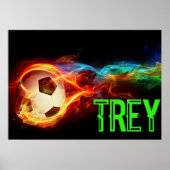 サッカーカスタムポーザーの子供たちが愛する ポスター (正面)