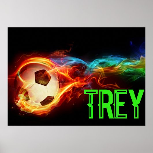 サッカーカスタムポーザーの子供たちが愛する ポスター (正面)