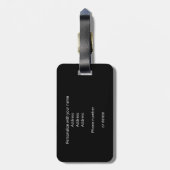 サッカーカスタムモノグラムの選手のラゲッジタグ ラゲッジタグ (裏面縦)