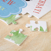 サッカーカスタム子供の誕生日おもしろいカラフル ジグソーパズル (側面)