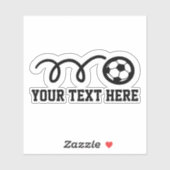 サッカーカスタム文字ボールスポーツビニールのシール シール (シート)