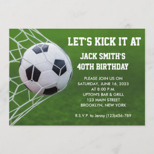 サッカーカスタム誕生日招待状 招待状