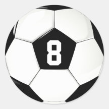 サッカーカスタム選手のナンバーブラックサッカーボールとホワイトサッカーボール