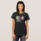 サッカーカタール国旗サッカー女子サッカー女子1 Tシャツ (正面フル)