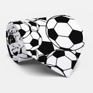 サッカーカッコいいのサッカーボールをタイル張り ネクタイ