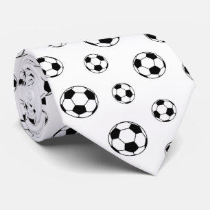 サッカーカッコいいのサッカーボールをタイル張り ネクタイ