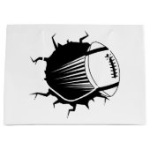 サッカーカッコいいの愛好家 ラージペーパーバッグ (正面)